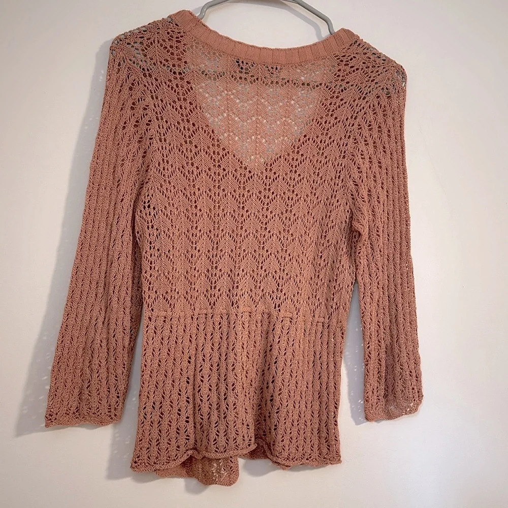 Peruvian Connection Women's Tan Cardigan Sweater - Picture 5 of 5